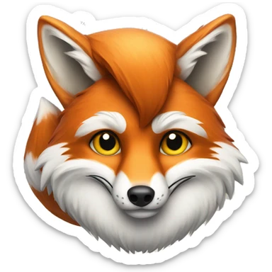 Fox wohnt Chrismas Hut  sticker