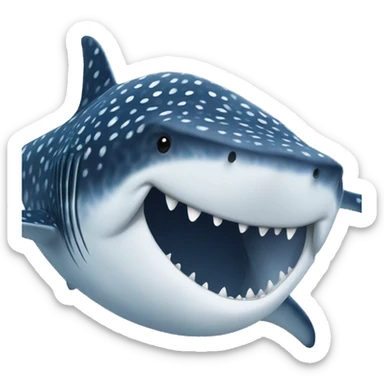 Whale shark with no teeth sticker