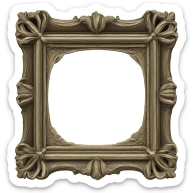 old fashioned thin frame sticker