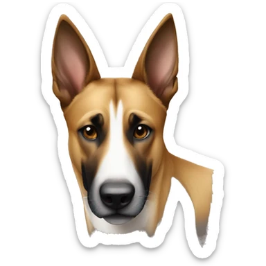 Malinois avec une tâche blanche sur son coût  sticker