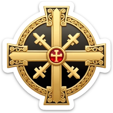 Jerusalem cross sticker