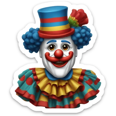 El payaso Bozzo vestido de Santa sticker