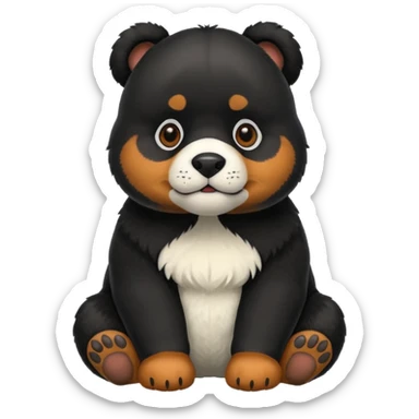 Rottweiler panda sticker