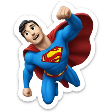 Superman flying in Las Vegas strip sticker