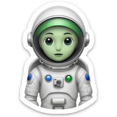 un alien sur la lune sticker
