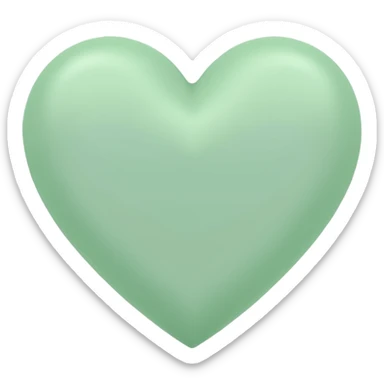 A pastel green heart sticker