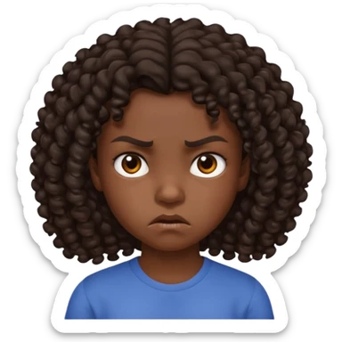 11 years old curly dark brown hair hate the world sticker