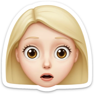 surprised face sticker