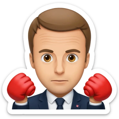Macron entrain de faire caca sticker