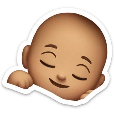 Cute baby cafe asleep sticker