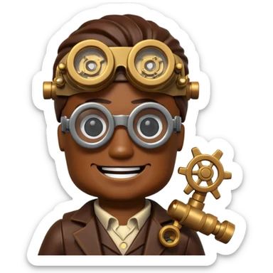 Steampunk Inventor lego sticker