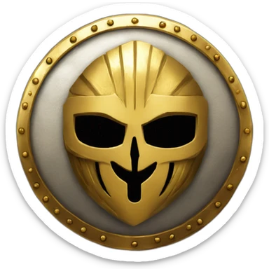 round goleden shield leonidas sticker