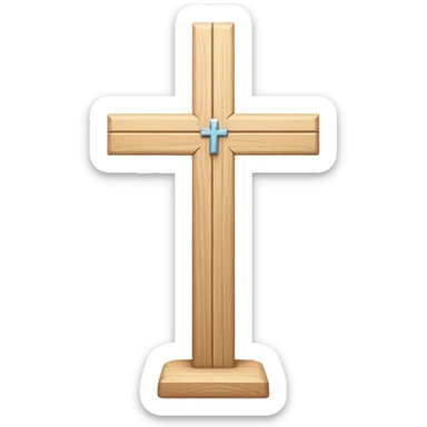 White cross sticker