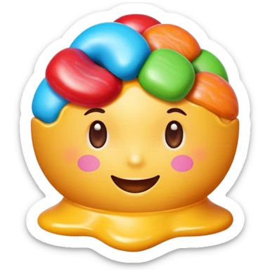 single charactarized personified candy sweet treat sticker