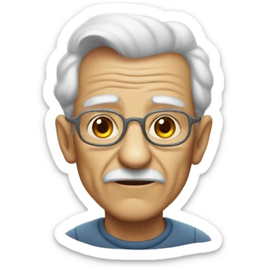 Old alien grandpa sticker