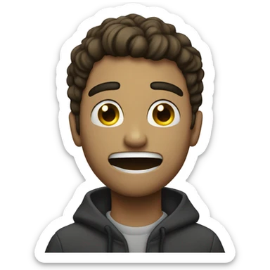 Persona llorando pero riendo a la vez sticker