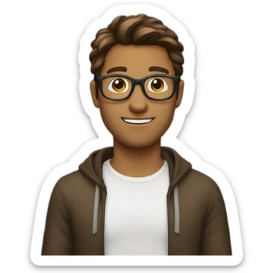 A men wit glases and Brown hair sticker