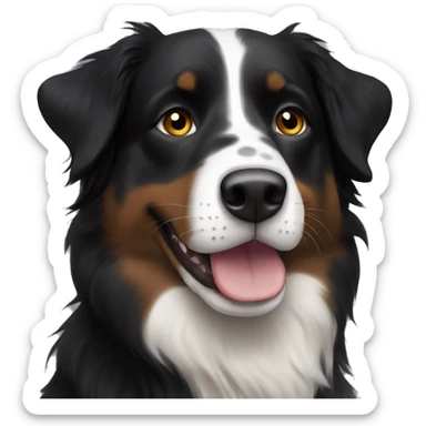black australian shepherd dog without black spot sticker