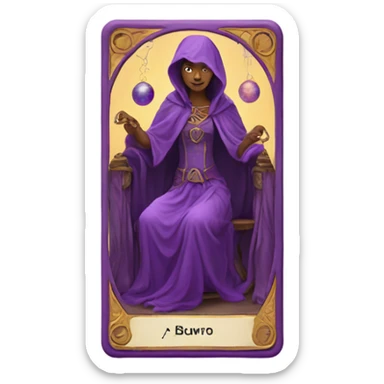 tarot cards purple colors sticker