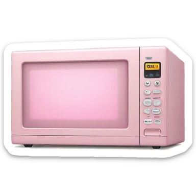pastel pink realistic microwave sticker