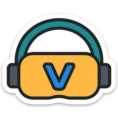 VR glasses, minimal flat icon style sticker