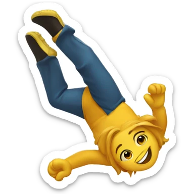 Smiling honey doing a backflip sticker