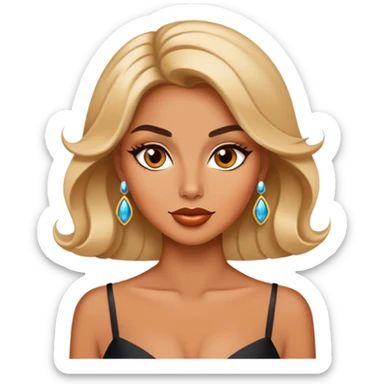 Rich sassy glam woman, super beautiful sticker