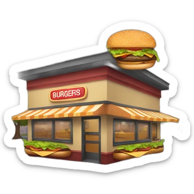 Burgers restaurant sticker