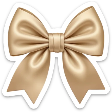 Beige bow sticker