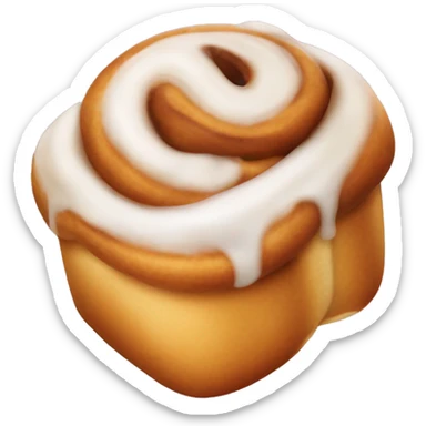 A cinnamonroll with glazing sticker
