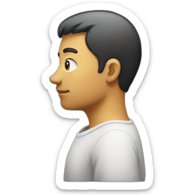 person-looking-over-his-back sticker