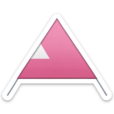 Pink triangle flag sticker