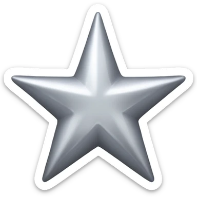 silver star  sticker