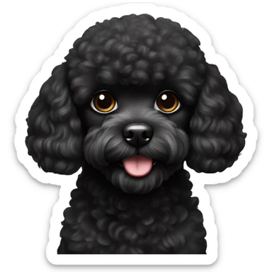 black toy poodle sticker
