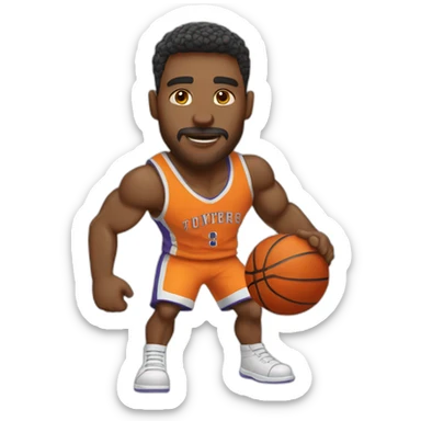 A strong man playing basketball 🏀 sticker