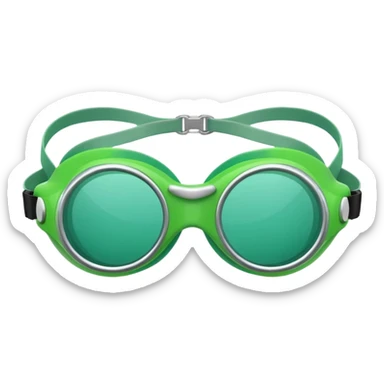 green swim goggles sticker