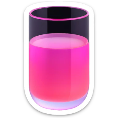 handshake, transparent glass with bright pink gradient from #FF335F to #FF99AA, soft glow and shadows, minimalistic sticker
