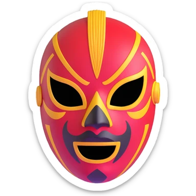 Louisiana themed luchador mask with jazz and Creole elements sticker