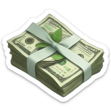 bundles of money sticker