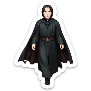 Professor Snape chasing Harry Potter down a hallway sticker