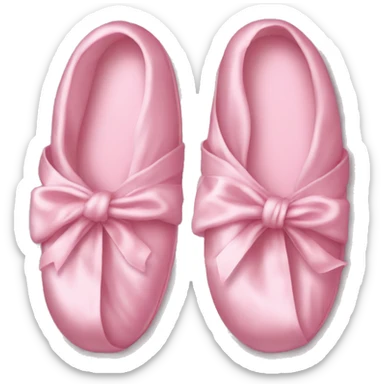 Light pink silk slippers and robe sticker