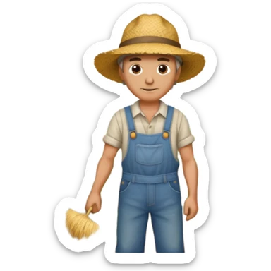 farmer cultivating a field sticker