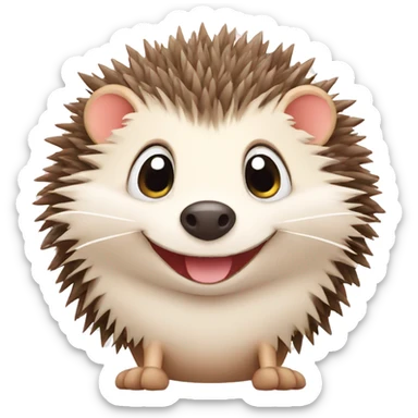 happy cute Hedgehog smiling sticker