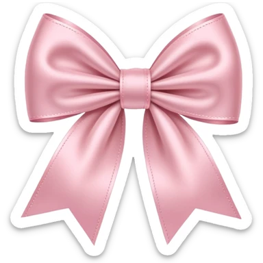 light pink ribbon bow sticker
