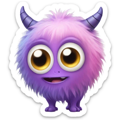 kind funny baby monster sticker