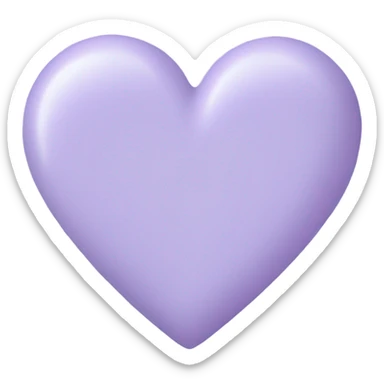 Pastel lavender-coloured heart sticker