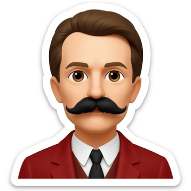 emoticon with Nietzsche moustache sticker
