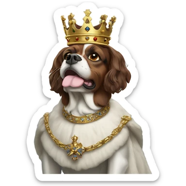 King Charles III wearing a Crown  sticker
