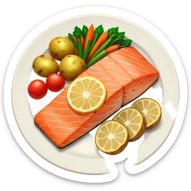 salmon veggies potatoes  sticker