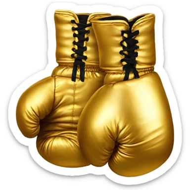 Golden boxing gloves sticker